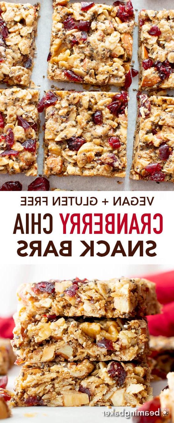 Cranberry Chia Glutenfreie Vegane Snackriegel: Dieses gesunde vegane Snackriegelrezept ergibt zähe & sättigende Riegel! Das beste vegane Snackriegelrezept – vollgepackt mit Chia & Leinsamen, um dich satt zu halten! #Snacks #Riegel #Glutenfrei #Vegan #Chia | Rezept auf BeamingBaker.com