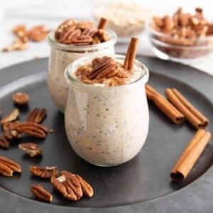 Ahorn-Pekannuss Overnight Oats Beitragsbild