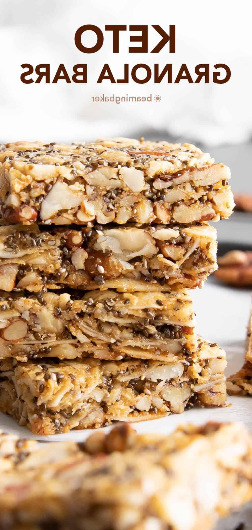 Keto Granola Bars pin image