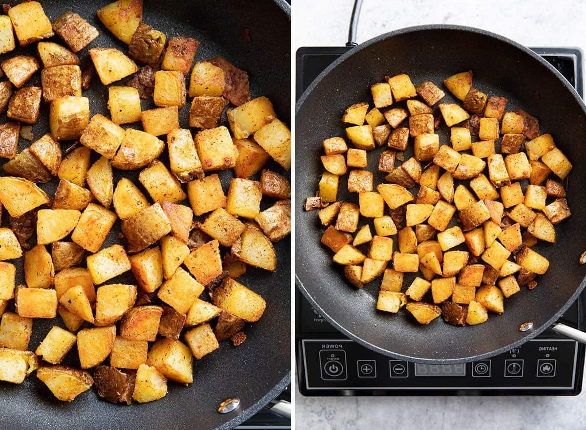 Zwei Fotos, die zeigen, wie man dieses Rezept zubereitet – Kochen bis goldbraun